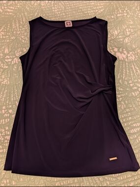 Anne Klein Top with Logo Tag